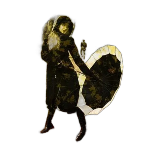 staff, jacket, dress, umbrella, concept art, fantasy art, pixel art, oil painting transparent PNG cut-out