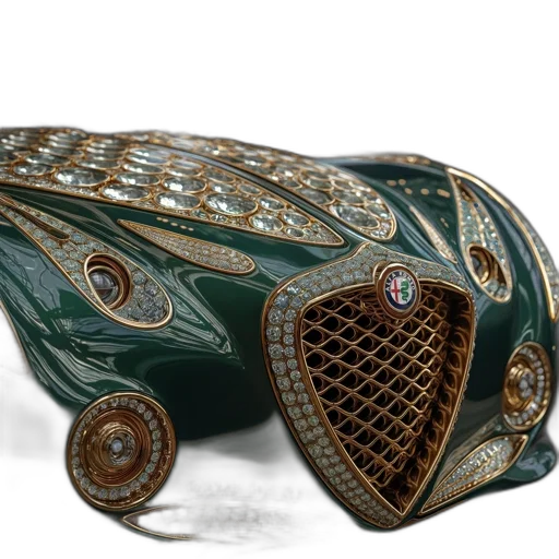 jewelry, crown, shoes, mask, photorealistic, 3d render, luxurious, green transparent PNG cut-out
