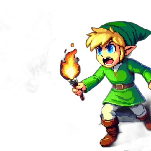 staff, mask, pixel art, concept art, fantasy art, watercolor, fire, green transparent PNG cut-out