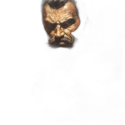 mask, face, staff, creature, concept art, comic book art, photorealistic, watercolor transparent PNG cut-out