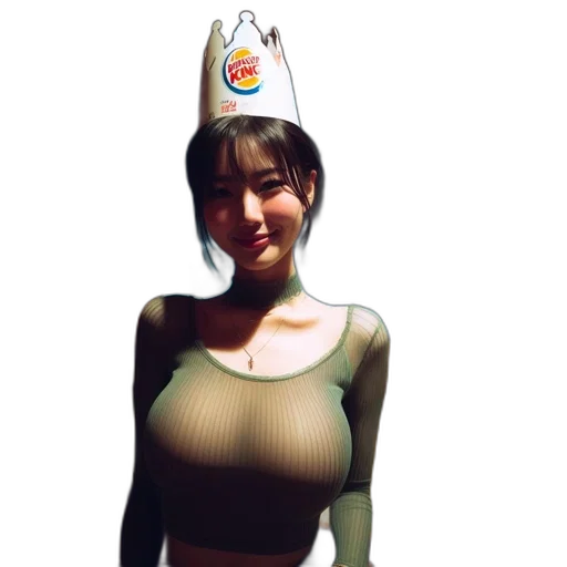 crown, hat, dress, robot, 3d render, concept art, photorealistic, fantasy art transparent PNG cut-out