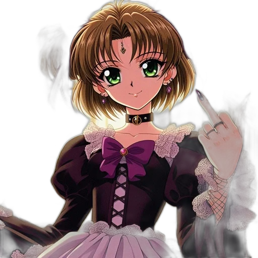 dress, staff, jewelry, anime, cartoon, photorealistic, pixel art, dark transparent PNG cut-out