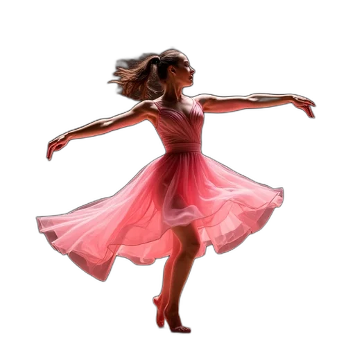 dress, photorealistic, 3d render, concept art, oil painting, red, performance, musical transparent PNG cut-out