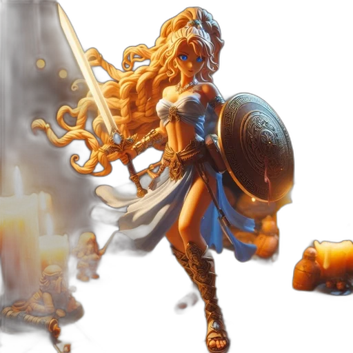 sword, staff, crown, weapon, concept art, fantasy art, 3d render, comic book art transparent PNG cut-out