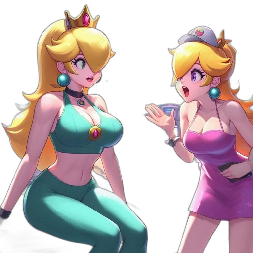 dress, crown, concept art, 3d render, pixel art, vaporwave, pastel, colorful transparent PNG cut-out