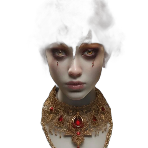 jewelry, face, mask, crown, fantasy art, concept art, photorealistic, 3d render transparent PNG cut-out
