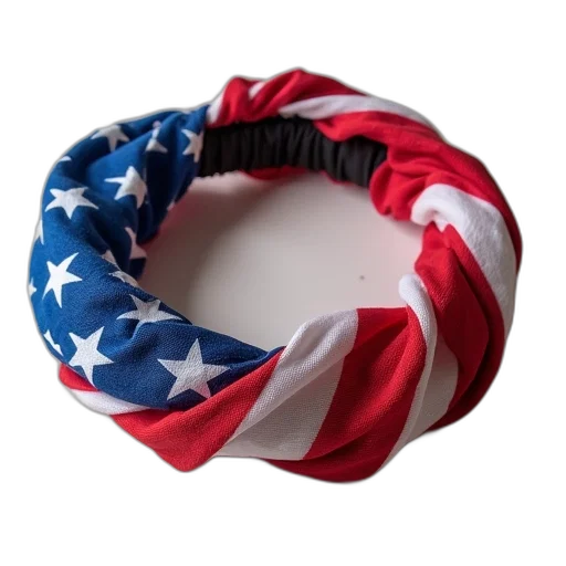 hat, crown, patriotic, american, flag, headband, red, white transparent PNG cut-out