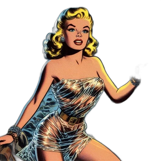 dress, comic book art, concept art, cartoon, fantasy art, woman, holding, torch transparent PNG cut-out