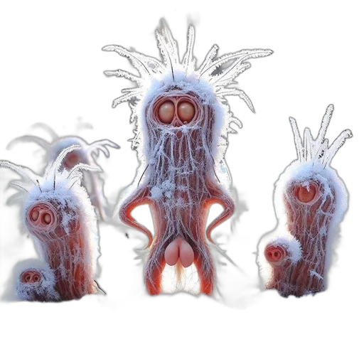 creature, crown, hair, mask, concept art, 3d render, intriguing, tall transparent PNG cut-out