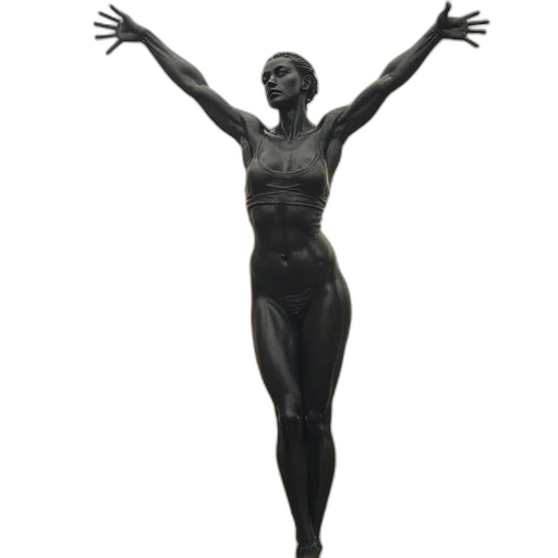 dress, staff, jewelry, creature, concept art, 3d render, photorealistic, statue transparent PNG cut-out