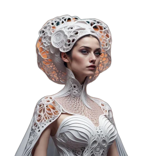 dress, crown, jewelry, hat, fantasy art, concept art, photorealistic, 3d render transparent PNG cut-out