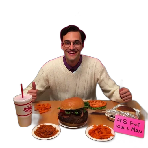 food, animal, creature, staff, concept art, vaporwave, 3d render, pixel art transparent PNG cut-out