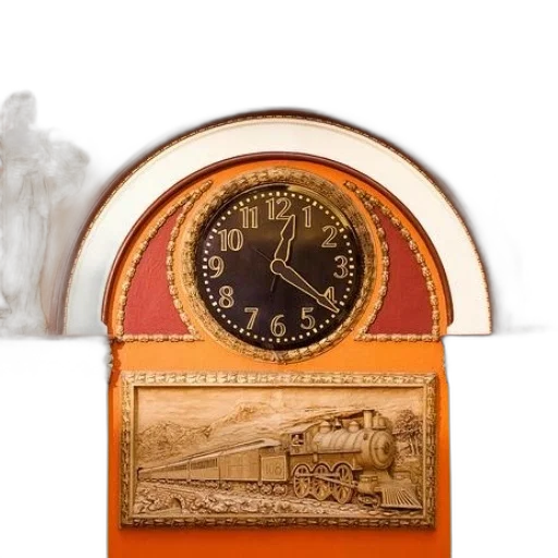 furniture, jewelry, fire, clock, train, surrounded, statues, women transparent PNG cut-out