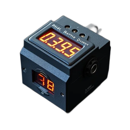 3d render, new, digital, battery, meter, fuel, water, discharge transparent PNG cut-out