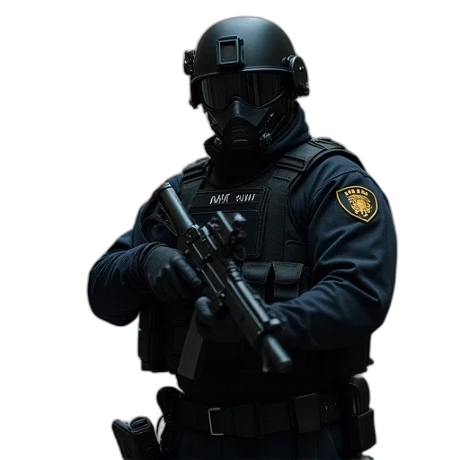 staff, mask, weapon, jacket transparent PNG cut-out