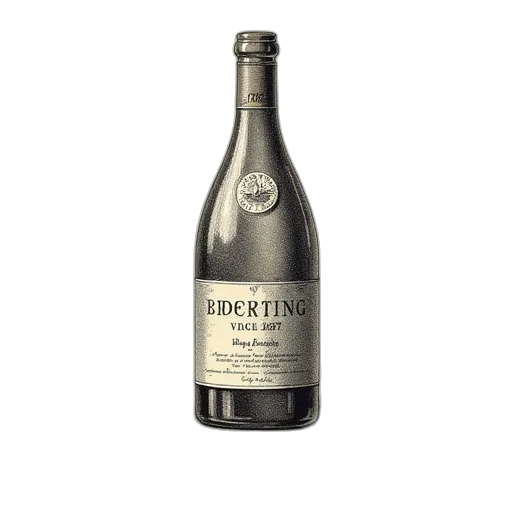 bottle, 3d render, 1876, wine, press, patent, blueprint, art transparent PNG cut-out