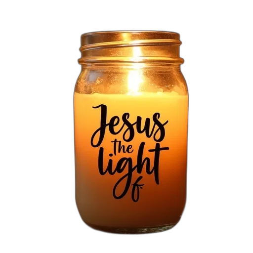 candle, mason, jar, christmas transparent PNG cut-out