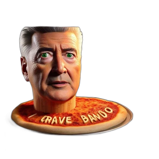 face, food, robot, 3d render, image, shows, man, head transparent PNG cut-out
