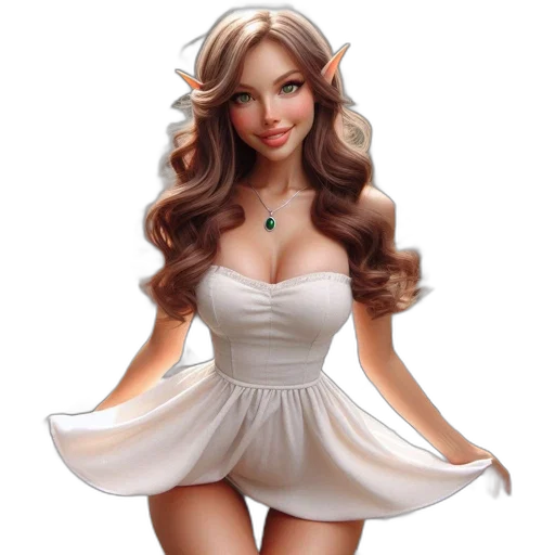 dress, fantasy art, photorealistic, cartoon, 3d render, ethereal, digitally, rendered transparent PNG cut-out