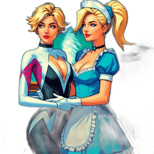 dress, concept art, comic book art, fantasy art, pixel art, blue, pastel, colorful transparent PNG cut-out