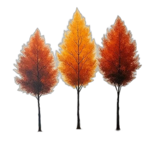 tree, crown, photorealistic, 3d render, watercolor, concept art, forest, fire transparent PNG cut-out