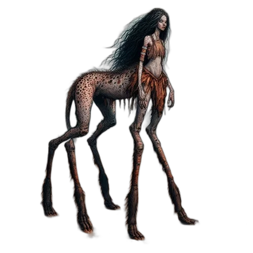 creature, animal, hair, dress, concept art, fantasy art, pixel art, 3d render transparent PNG cut-out