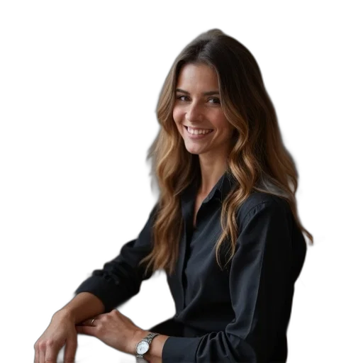 staff, jacket, jewelry, face, woman, long, wavy, hair transparent PNG cut-out
