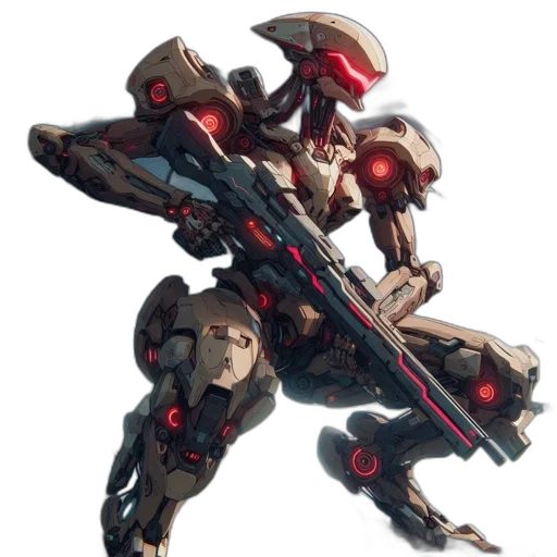 robot, weapon, sword, dragon, concept art, 3d render, cyberpunk, pixel art transparent PNG cut-out