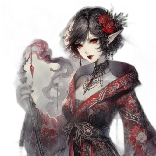 dress, staff, weapon, sword, fantasy art, concept art, anime, pixel art transparent PNG cut-out
