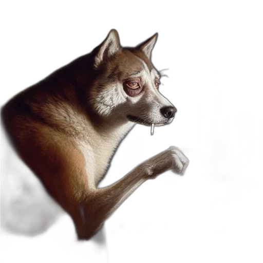 animal, creature, face, staff, photorealistic, watercolor, concept art, 3d render transparent PNG cut-out