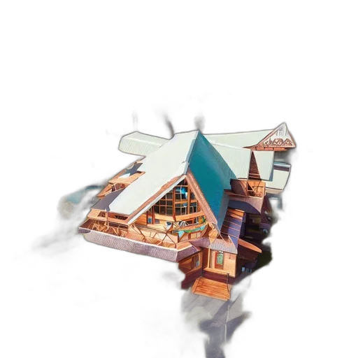 building, dragon, weapon, crown, 3d render, concept art, fantasy art, pixel art transparent PNG cut-out