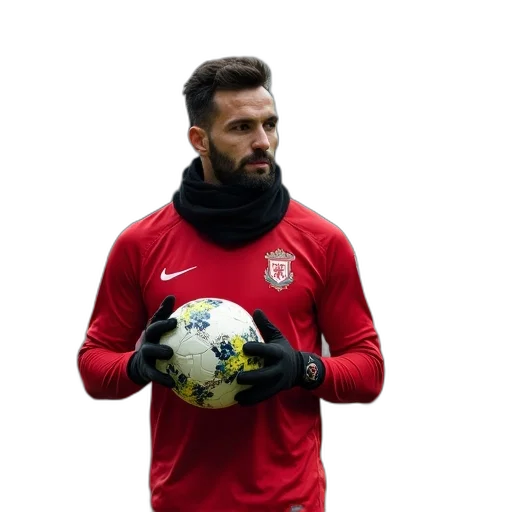 jacket, soccer, player, red, jersey, number, front, back transparent PNG cut-out