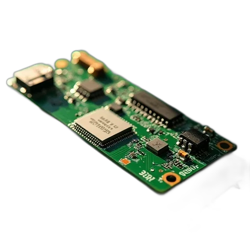 close-up, image, green, circuit, board, label, reads, samsung transparent PNG cut-out