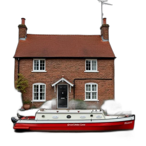 building, 3d render, photorealistic, concept art, traditional, brick, house, red transparent PNG cut-out