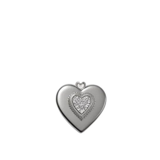 jewelry, crown, furniture, 3d render, silver, necklace, heart-shaped, pendant transparent PNG cut-out