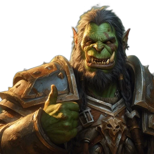 face, mask, creature, weapon, concept art, fantasy art, photorealistic, orc transparent PNG cut-out