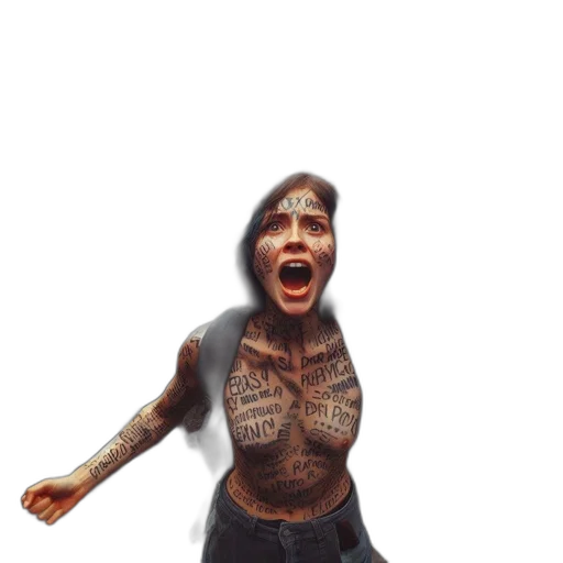creature, concept art, 3d render, pixel art, photorealistic, protest, scene, illustrates transparent PNG cut-out