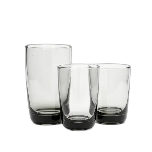 furniture, photorealistic, 3d render, set, four, vintage, glass, cups transparent PNG cut-out