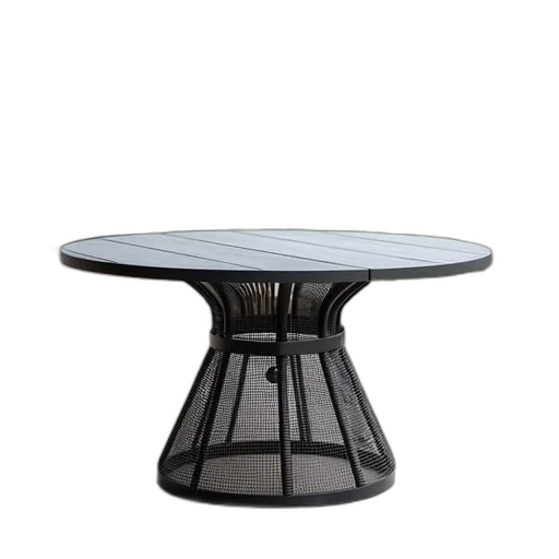 furniture, 3d render, iron, grid, patio, table, has, metal transparent PNG cut-out