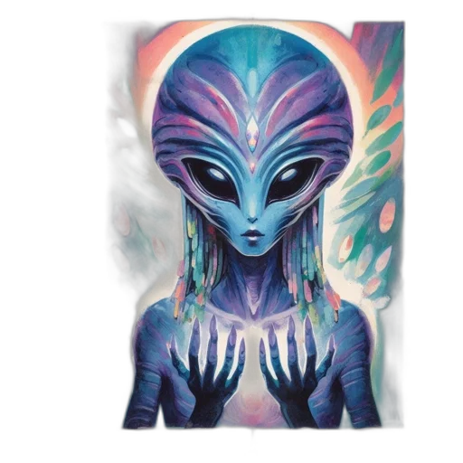 creature, mask, dress, face, concept art, fantasy art, watercolor, comic book art transparent PNG cut-out