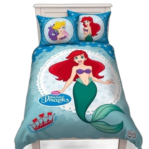 underwater, disney, princess, themed, bed, set, twin, comforter transparent PNG cut-out