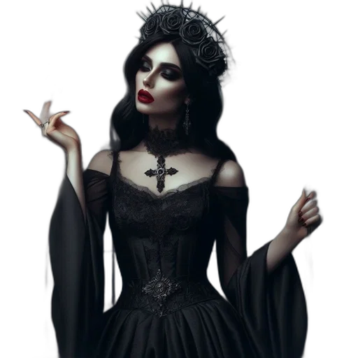 dress, crown, jewelry, mask, fantasy art, concept art, pixel art, photorealistic transparent PNG cut-out