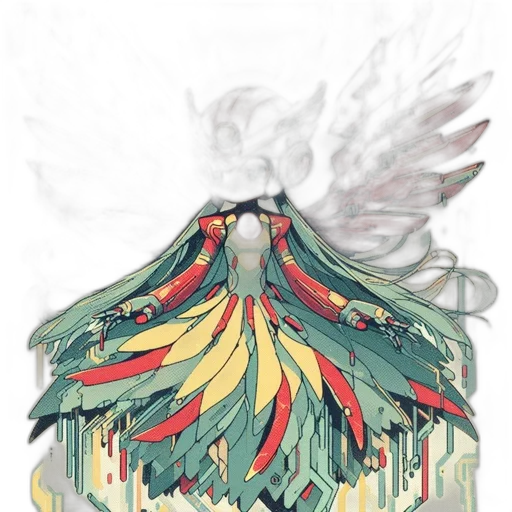 crown, mask, jacket, umbrella, concept art, watercolor, fantasy art, pixel art transparent PNG cut-out