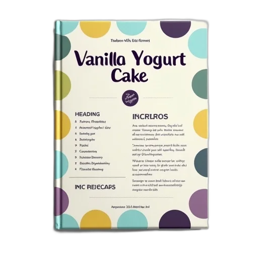 pastel, recipe, book, cover, colorful, design, featuring, circles transparent PNG cut-out