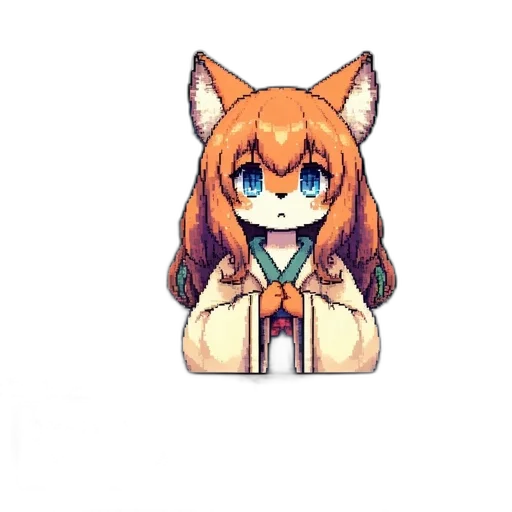 staff, animal, robot, creature, pixel art, anime, watercolor, concept art transparent PNG cut-out