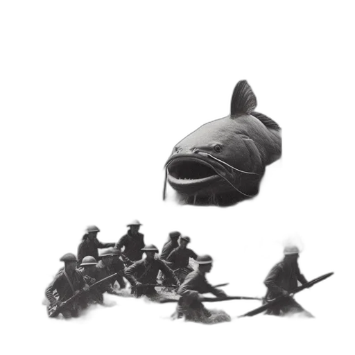 creature, weapon, animal, umbrella, concept art, comic book art, 3d render, fantasy art transparent PNG cut-out