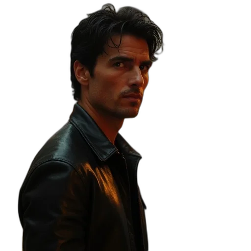 jacket, face, staff, concept art transparent PNG cut-out
