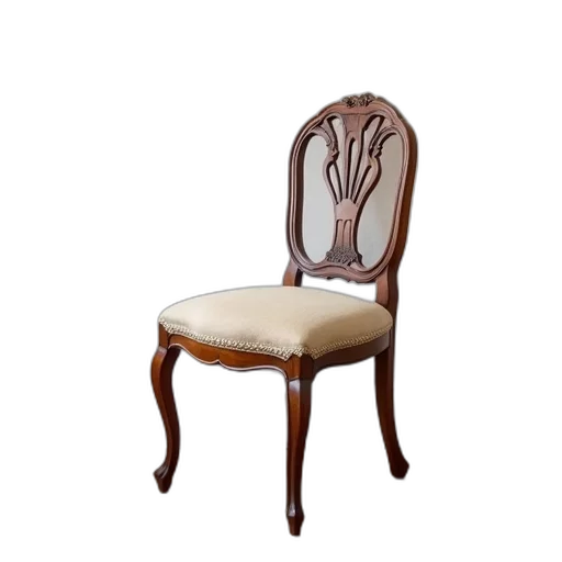 furniture, staff, dress, crown, 3d render, vintage, wooden, chair transparent PNG cut-out