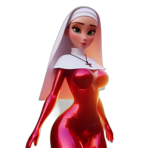 dress, robot, 3d render, concept art, comic book art, cartoon, animated, female transparent PNG cut-out