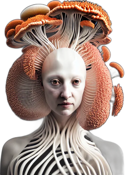 creature, hair, crown, robot transparent PNG cut-out